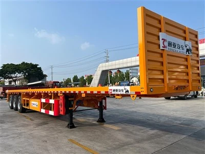 3 Axle Fuwa plakanā semi piekabe ar kāpnēm